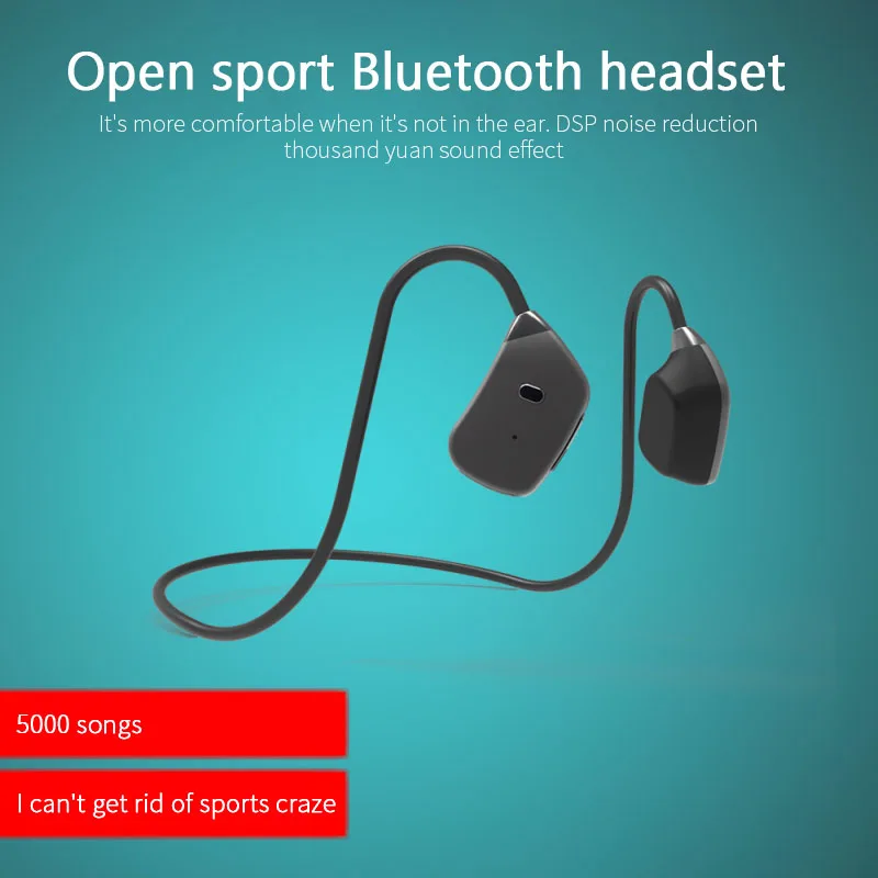 Hörlurar x5 Bone Lednings hörlurar Trådlös sportörlur BluetoothCompatible Not inear headset med mikrofon för löpning