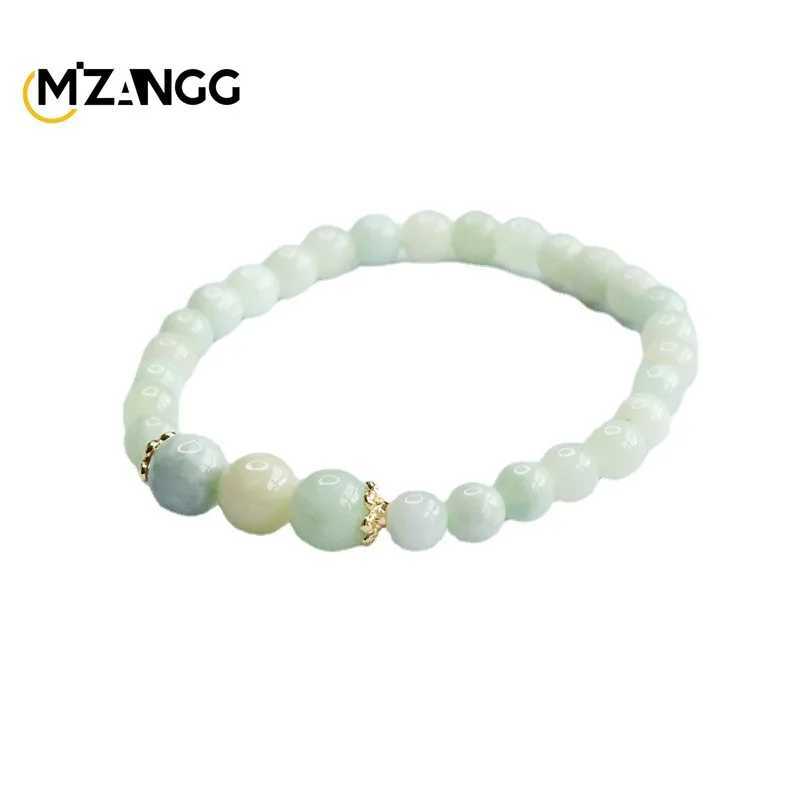 Kette Natural A Waren Jadeit-Armband Drei Leben drei handgeschnitzte Luxus-Damen Jade String Lucky Amulet für Männer und Frauen Schmuck Y240420