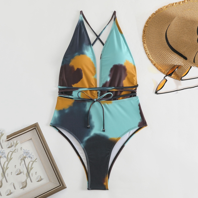 Arxipa sexy bikinis costume da bagno da un pezzo donna costume da bagno ad alto taglio imbottito spingta su una spiaggia di abbigliamento a vta