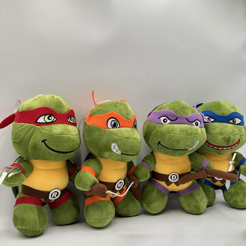 Factory wholesale price 4 styles 23cm tortoise plush toy PP cotton animation game peripheral doll children's gift