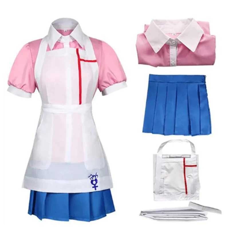 Anime -Kostüme Anime Danganronpa Cosplay Mikan Tsumiki Frauen Kleid Maid Uniform Full Set Hazown Carnival Kleidung Y240422