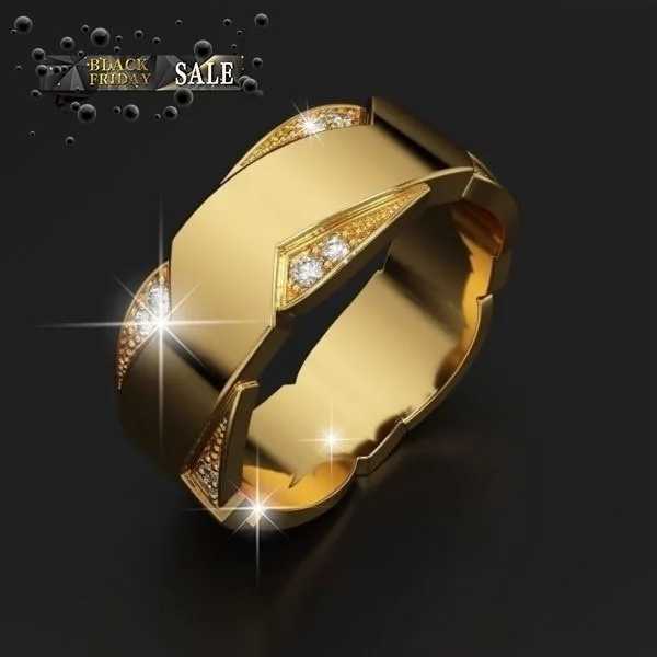 Anillos de boda de 14k anillos de oro para el hombre Love Promise Caballero Bridegroom Boda Joya de lujo Compromiso Anillo de diamantes Anillo de hombres 240419