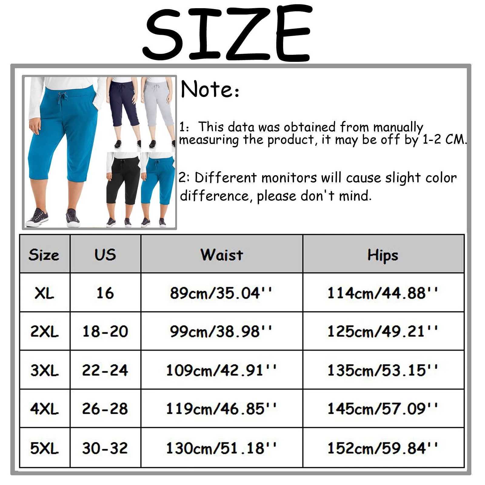 Pantalones de mujer capris para mujer talla grande sortillo de corte elástico pantalones pantalones y pantalones deportivos Y240422