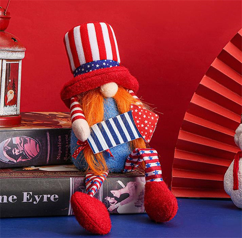 Dostarcza imprezowe amerykańskie bezpoziomowe Patriotyczne Niepodległość Dzień Niepodległości ozdoby lalki 4 lipca Domowe Dekor Dekor Dom Kids Toys DF355