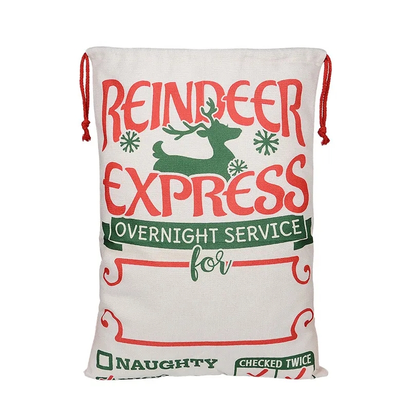 Decorações de Natal Xmas Santa Sack 50*70 cm de tela de Natal Bolsa Bolsa de Bolsa de Polícia