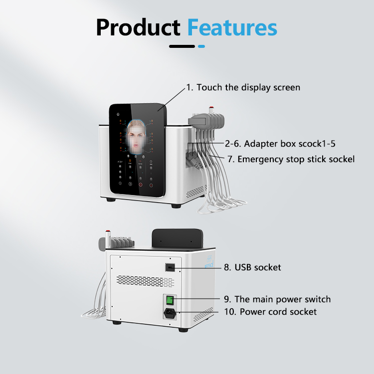 2024 2 in 1 Hilfespcrf MFFFACE EMS EMS Muscolo Elettro Muscolo Sollevamento Face Roltiring V-Face Macchina EMS MicroCurrent Device