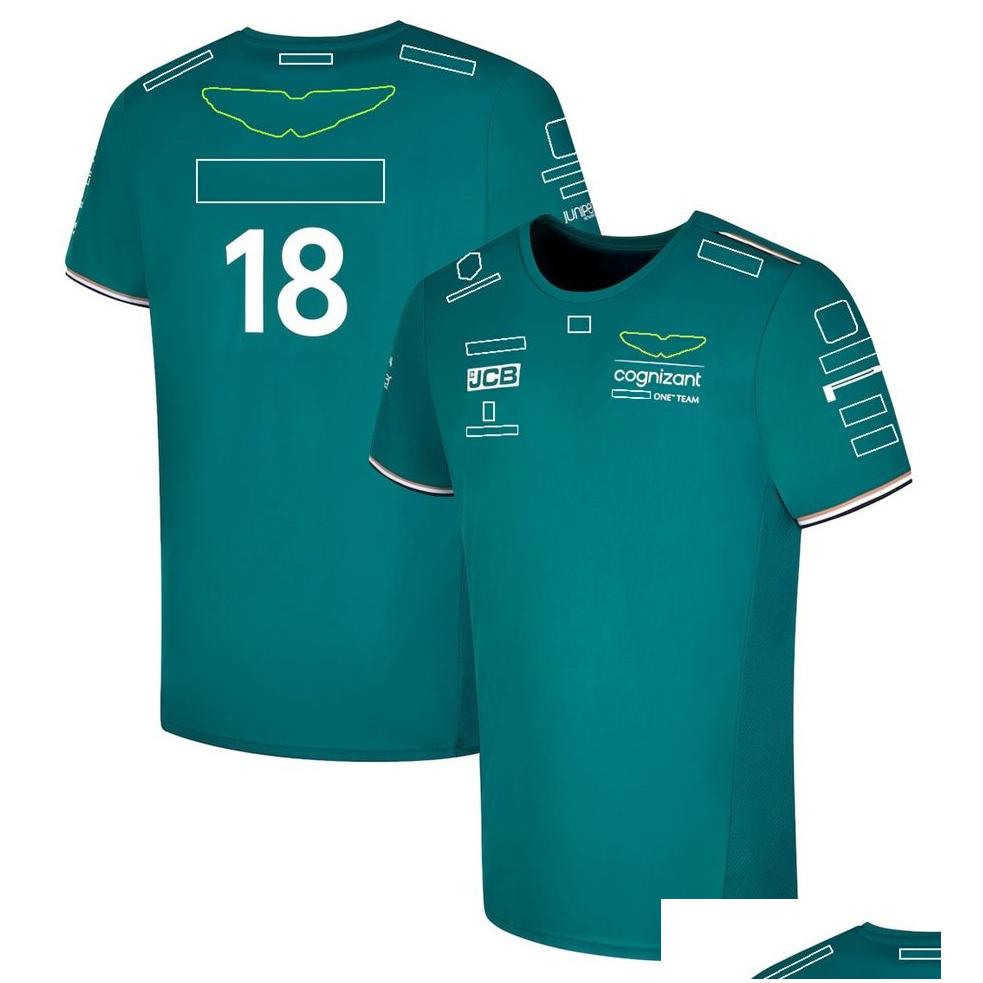 Motorcycle Apparel F1 2023 T-shirt de pilote pour hommes officiels forma 1 équipe de course T-shirts T-shirts Drivers 14 et 18 Jersey surdimensionné Dro Otefz