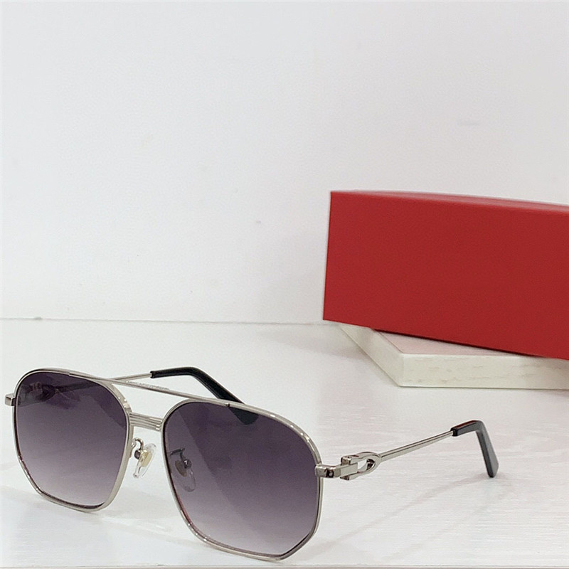 Yeni Moda Tasarım Kare Şekli Pilot Güneş Gözlüğü 9663S Metal Çerçeve Basit ve Popüler Stil Çok yönlü açık hava UV400 Koruma Gözlükleri