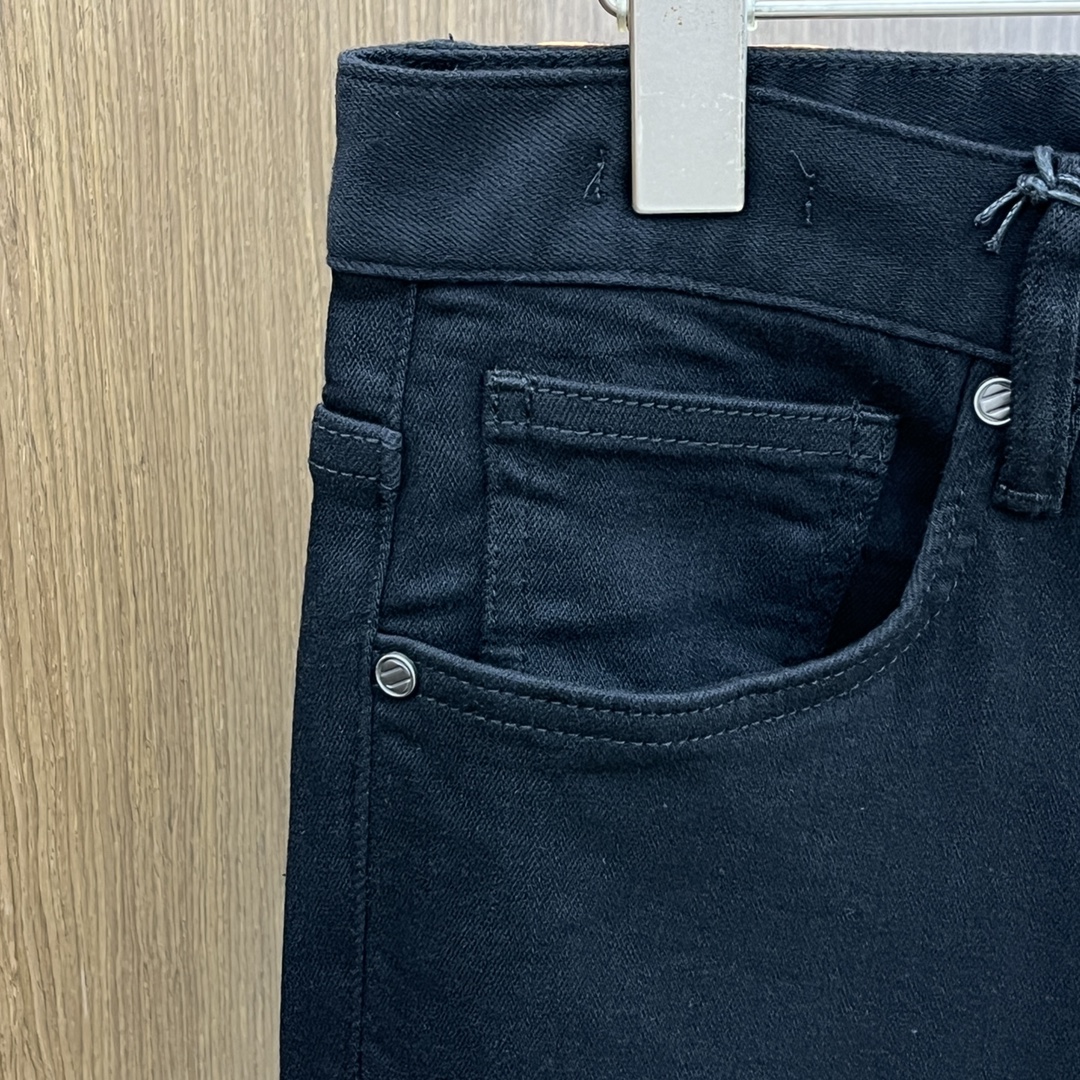 2024 Spring herfst borduurbrief afdrukken zipper herenjeans gebleekte licht gewassen man's lange potloodbroek wcnz104