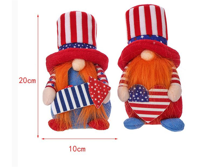 Party Supplies American Faceless Patriotic Independence Day Dwarf doll Ornaments 4th of July Home Desktop Decor Kids Toys df355