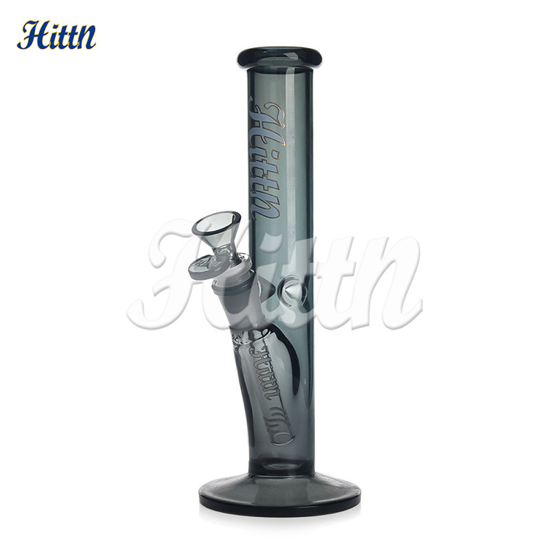 Hittn Straight Tube Bong 10 tum höjd Färgglasrökning Vattenrör med 14 mm färgskål 2024 Hittn Factory New