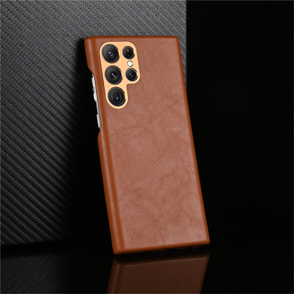 Genuine Lambskin Leather Slim Case For Samsung Galaxy S22 S23 S24 Ultra Business Back Cover