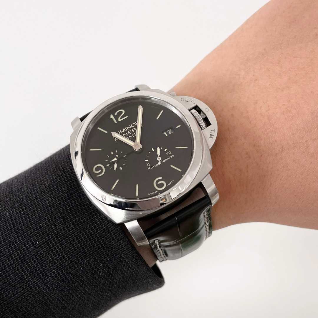 Pannerai 시계 럭셔리 디자이너 1950 시리즈 정밀 강철 자동 기계식 시계 남성 PAM00321