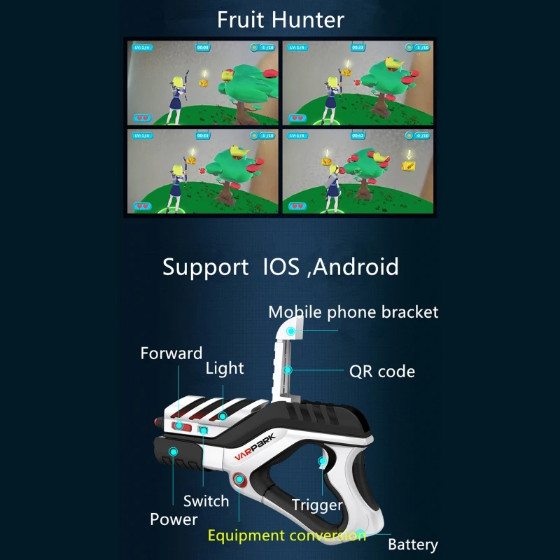 주변 장치 휴대폰 블루투스 컴퓨터 AR 게임 건스 장난감 VR 원격 감지 게임 패드 에어 건의 창조적 인 장난감 안드로이드 iOS