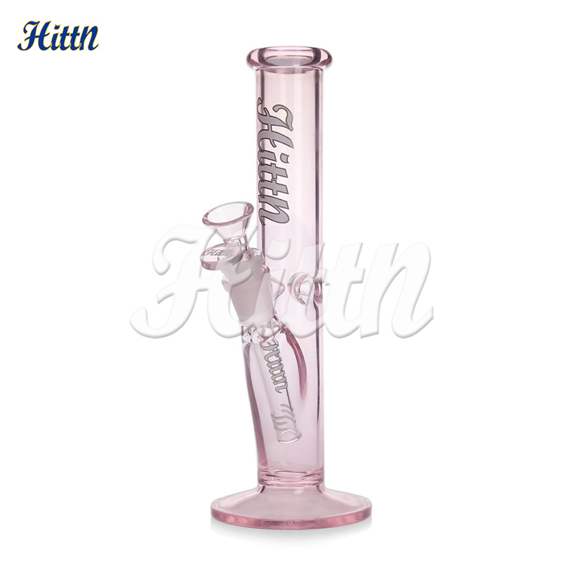 Hittn Straight Tube Bong 10 tum höjd Färgglasrökning Vattenrör med 14 mm färgskål 2024 Hittn Factory New