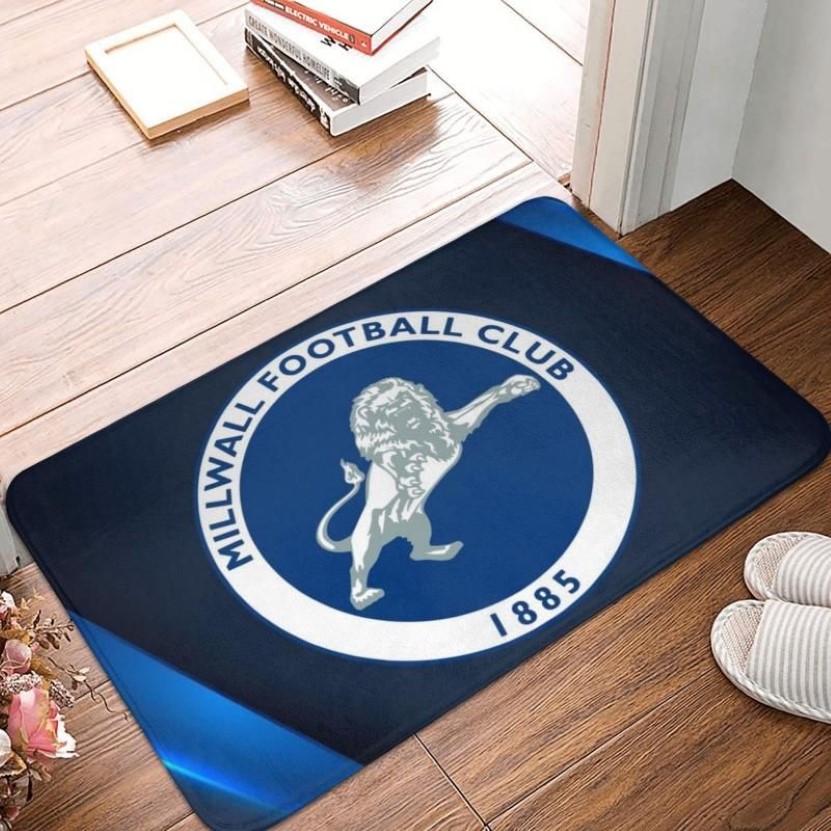 Teppiche Millwall FC Home Polyester Fußmatte Teppich Teppichmatte Fußpack Nicht-Schlupf-Dehtezentrum Küchen Schlafzimmer Balkon