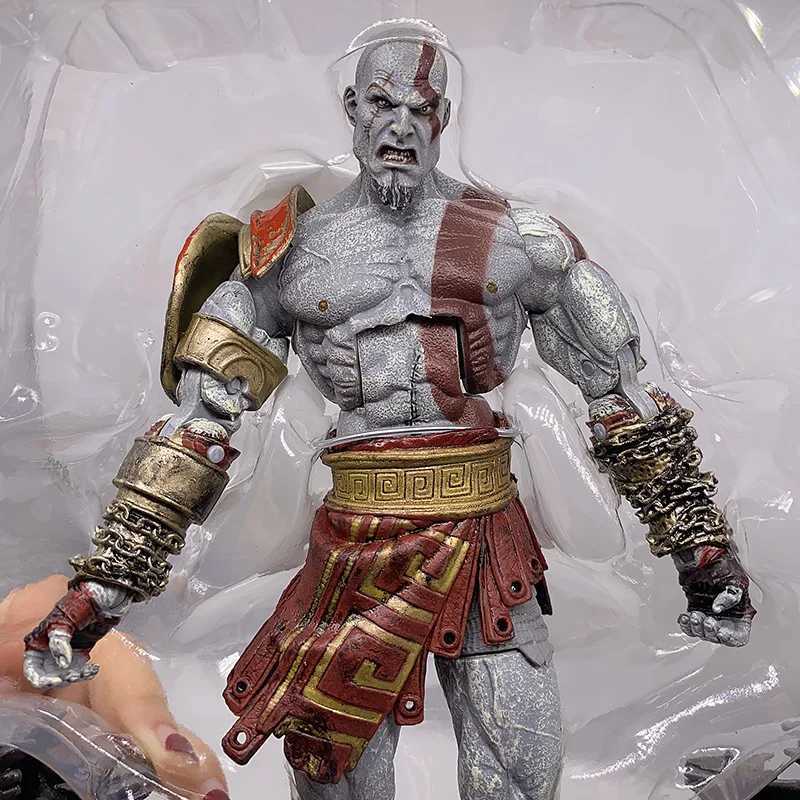 アクションのおもちゃのフィギュアは、アレスのアーマーでスパルタクラトスのゴーストオブウォーゴーストWブレードアクションフィギュア収集可能なモデルおもちゃ箱入りの誕生日ギフトT240422