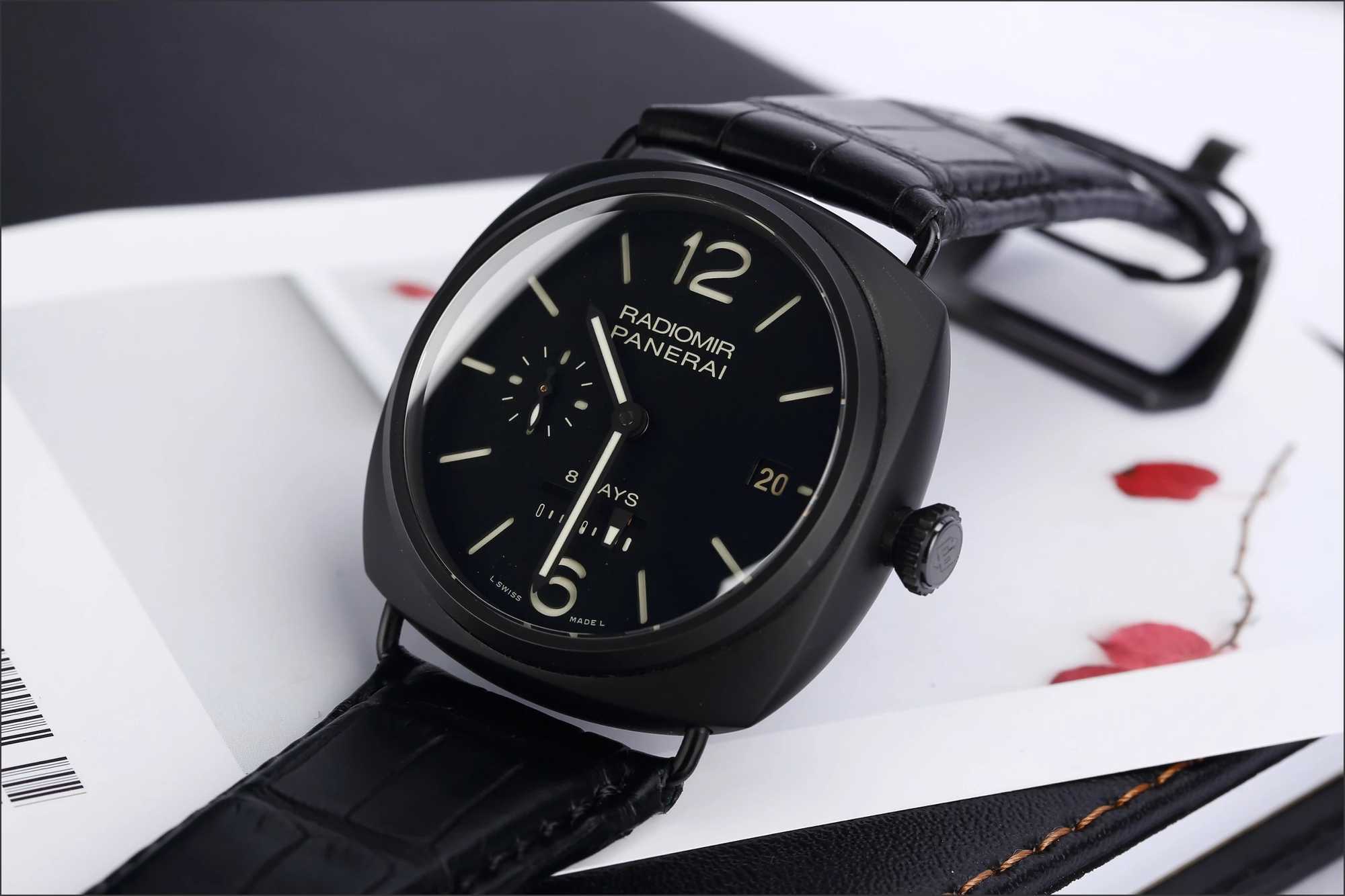 Fashion Luxury Penarrei Watch Designer Shoot Rademir Series Céramic Manual Mechanical Mens Watch Pam00384