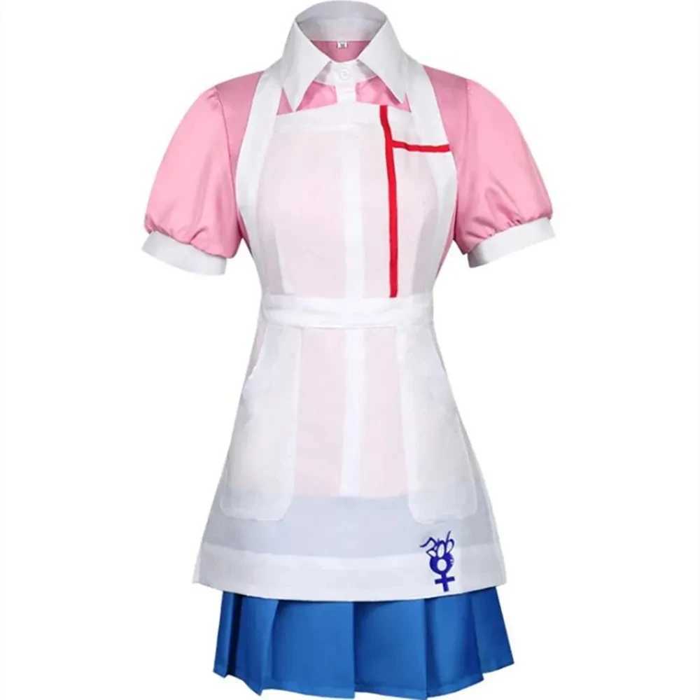 Anime -Kostüme Anime Danganronpa Cosplay Mikan Tsumiki Frauen Kleid Maid Uniform Full Set Hazown Carnival Kleidung Y240422