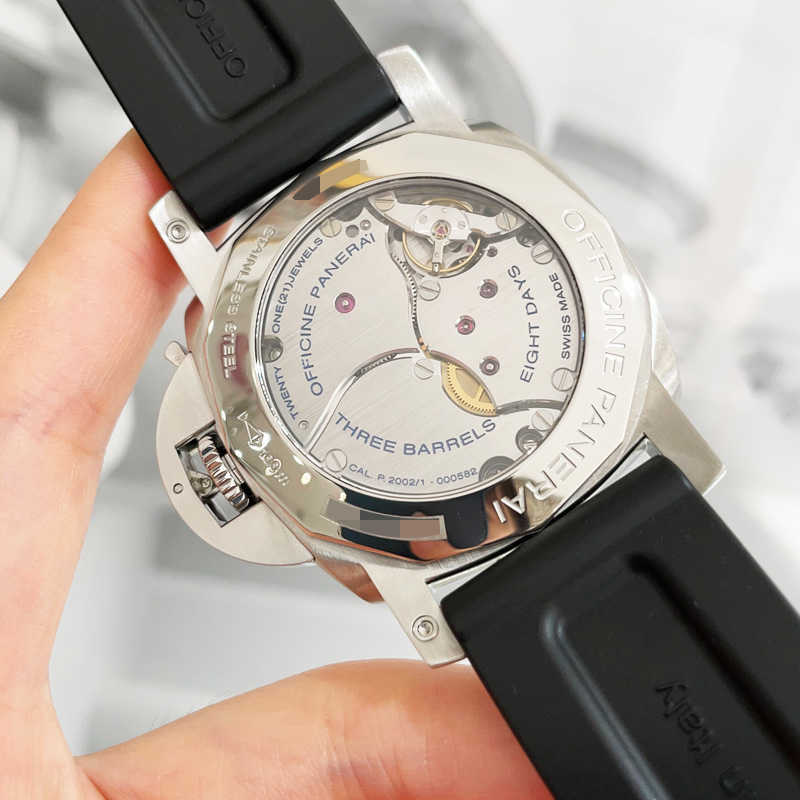 Pannerai Watch Luxury Designer Series Handmatig mechanisch horloge heren 44 mm zwarte plaat acht daagse dynamische opslag PAM00233
