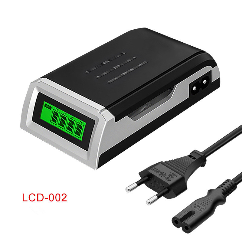 LCD-002 배터리 충전기 LCD AA/AAA NI-CD NI-MH 충전식 배터리 용 배터리 분석기 테스터 EU 미국 플러그 가방 패키지.