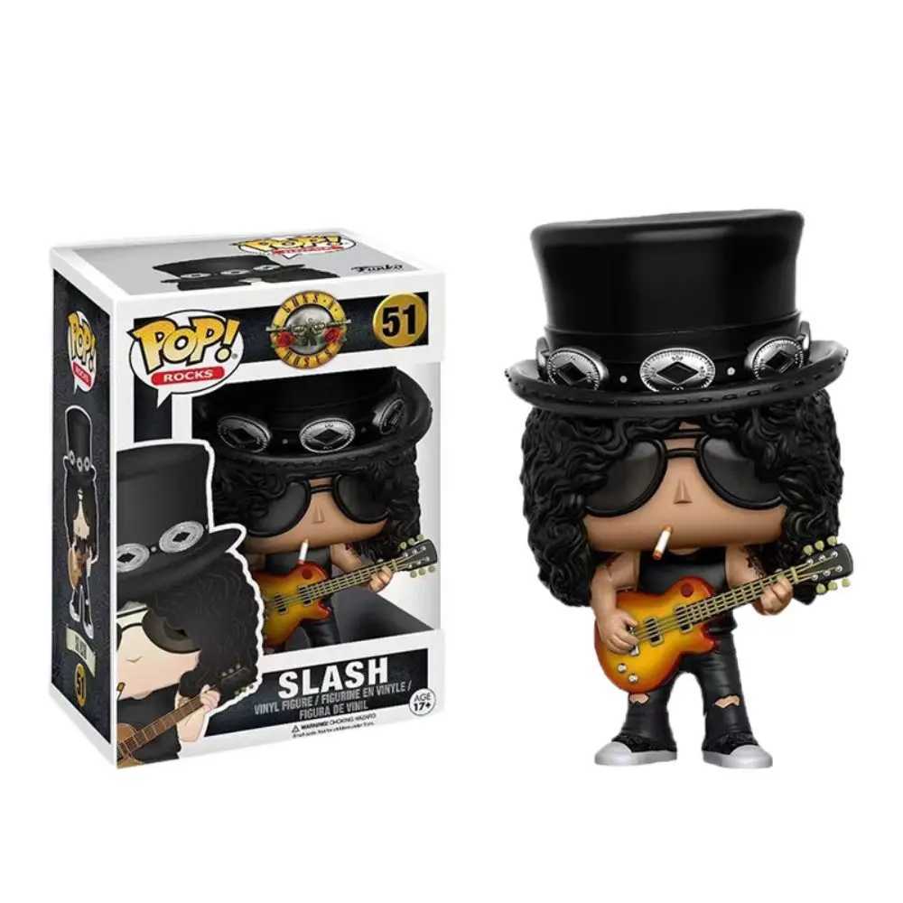 Action Toy Figures funkoes Vintage Heavy Metal Kiss Band Rock Poster Music Team 51#52#pops Decoration Ornaments Action Figure Collection Model Toy T240422