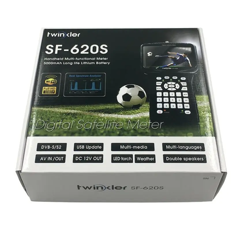 Récepteurs HD 1080p DVD S2 Satellite Finder Spectrumalyzer Twinkler SF620S Satlink Prise en charge de la caméra CCTV Tester VS GTMEDIA V8 FINDER