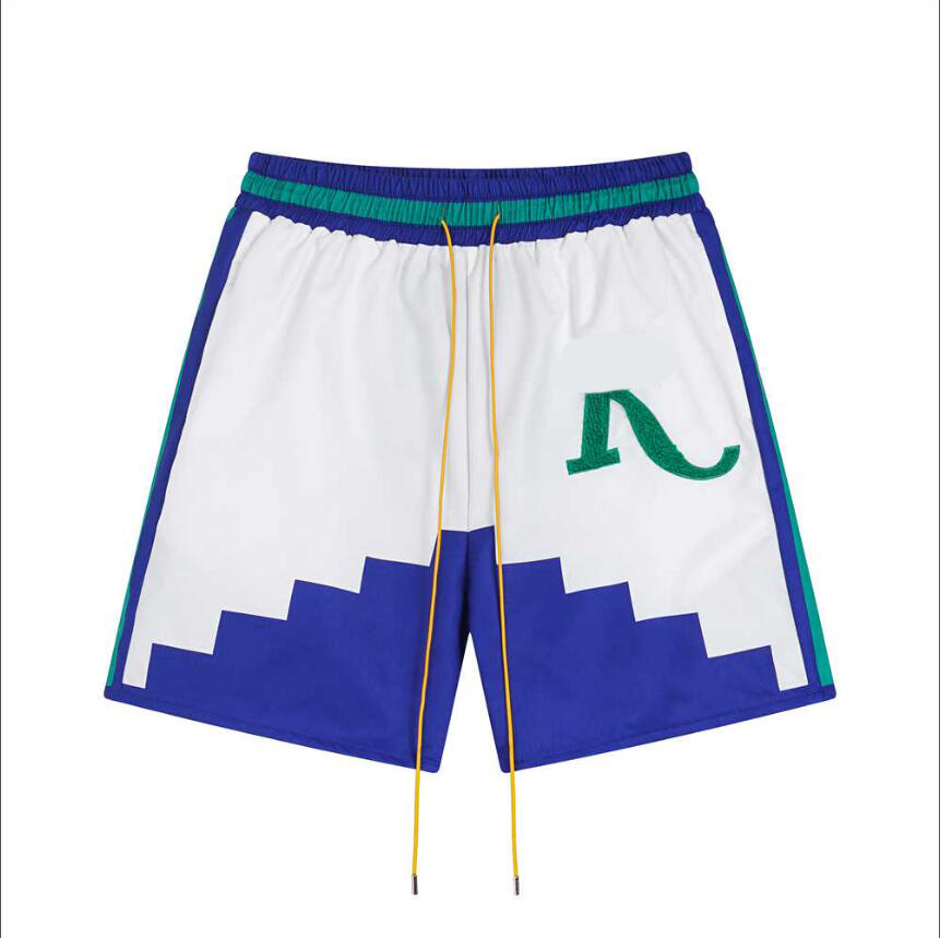 Shorts pour hommes de créateur de scénois de plage d'été coton plaid coton pantalon à cordon imprimé détendue