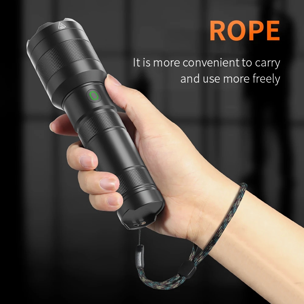 1200m White laser Power bank power indication light waterproof rechargeable usb led tactical torch light outdoor flashlights