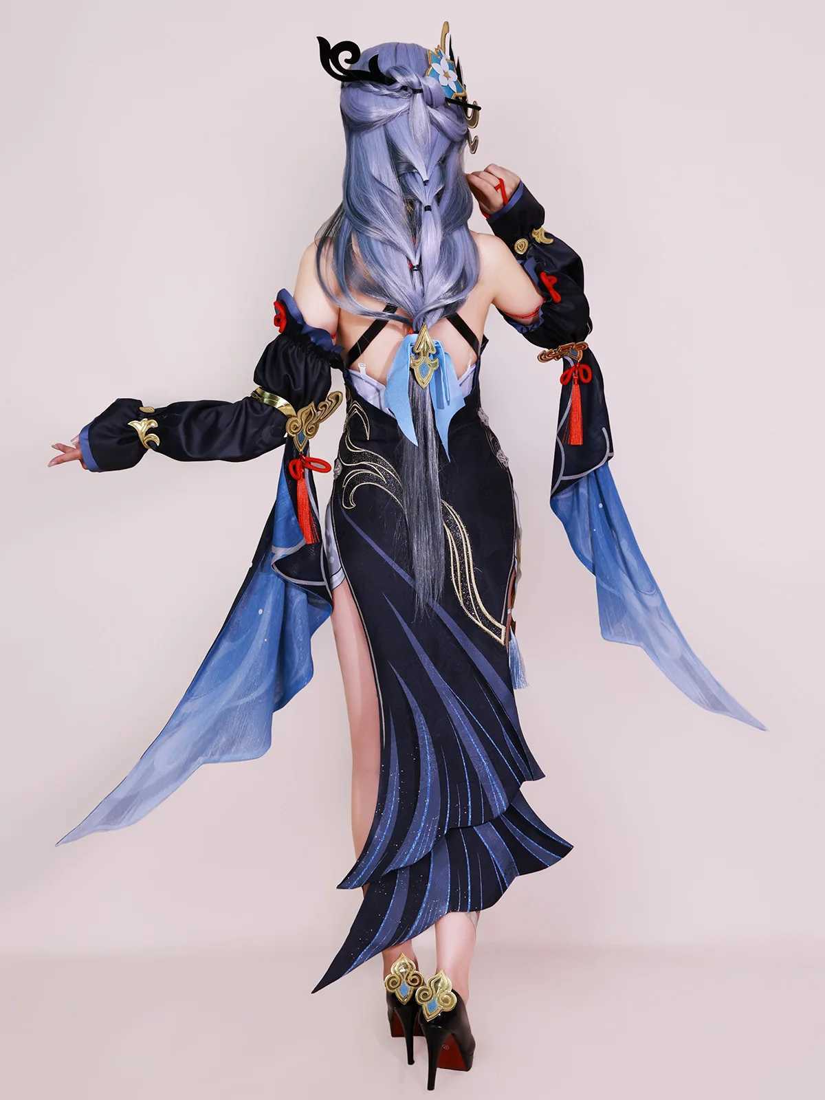 Anime Costumes Ganyu Shenhe Cosplay Come Genshinimpact Lantern Rite New Skin Outfit Twilight Blossom Bamboo Rain Frostflower Dew Wig Dress Y240422