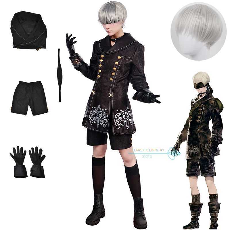 Anime Costumes Game NieR Automata YoRHa No.9 Type S Cosplay Come NieR Automata Cosplay Game Anime Come Wig Full Set Party Clothes Y240422