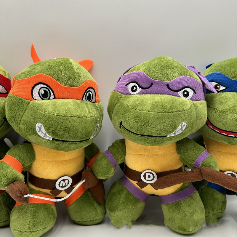 Factory wholesale price 4 styles 23cm tortoise plush toy PP cotton animation game peripheral doll children's gift