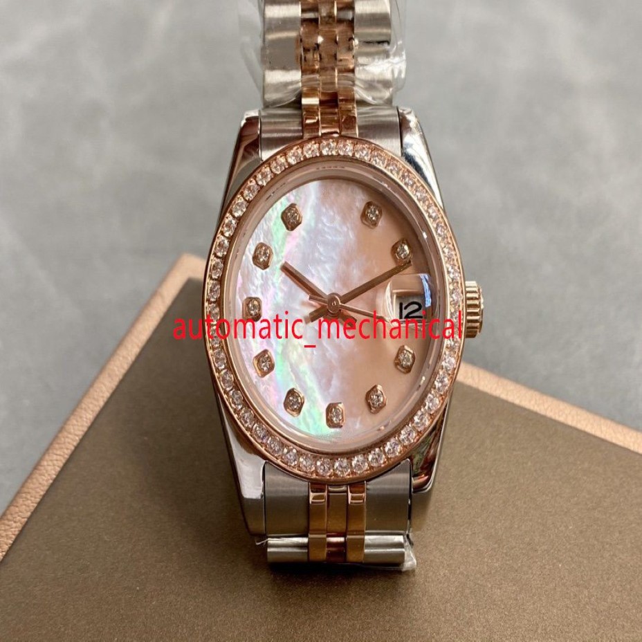 2023 Top Lady Watch 31mm 126284 스테인레스 스틸 다이아몬드 베젤 주빌리 자동 기계식 방수 사파이어 대통령 WR245I