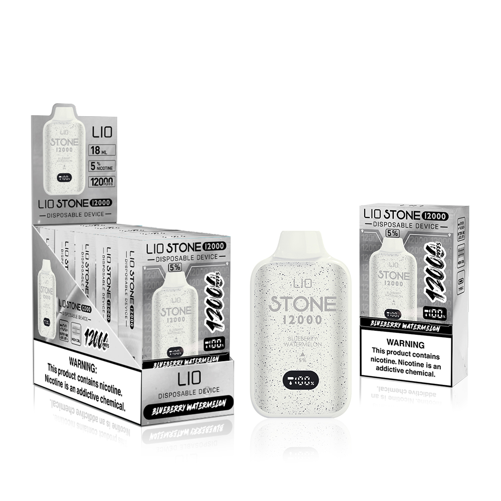 Original iJoy Vape Lio Stone 12000 Puffs 12K engångsång 650mAh Type-C laddning 18 ml Förfylld pod med digital display 15 smaker 5% billiga vape e cigaretter