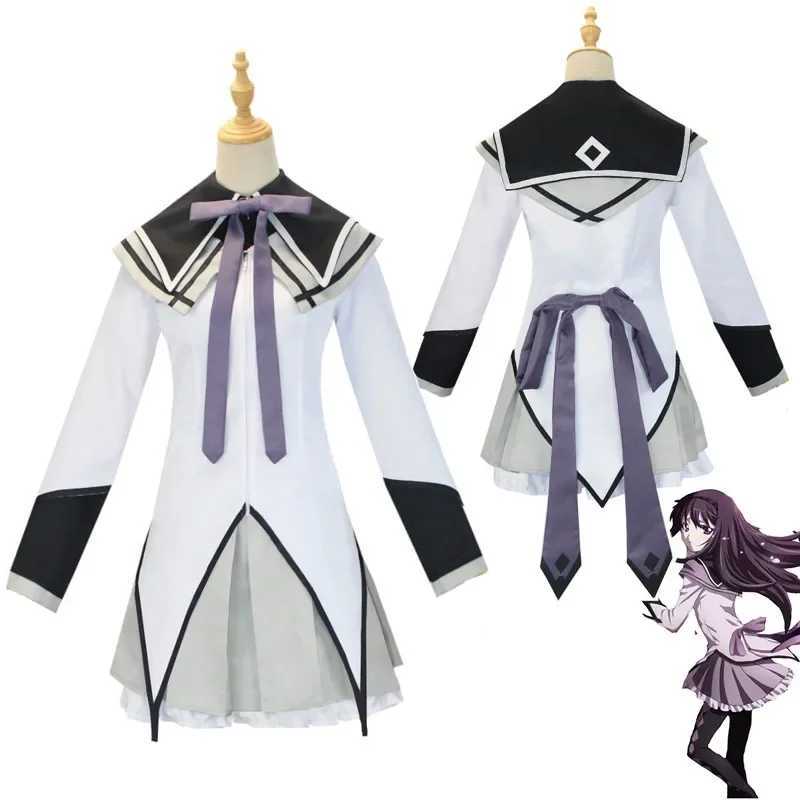 애니메이션 의상 마법의 소녀 Puella Magi Madoka Magica Homura Akemi Kaname Madoka Cosplay Mahou Shoujo Full Set Y240422를위한 유니폼과 싸우고 있습니다.