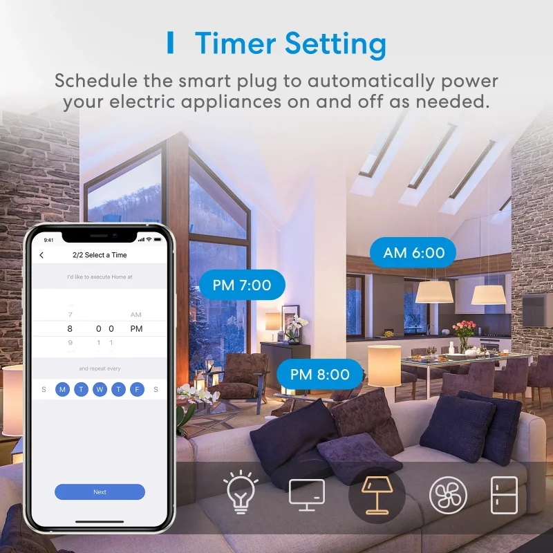 Управление Meross Smart Wi -Fi Power Strip Protector MSS425F 4AC+4USB Работает с HomeKit Google Assistant Alexa SmartThings Eu/US