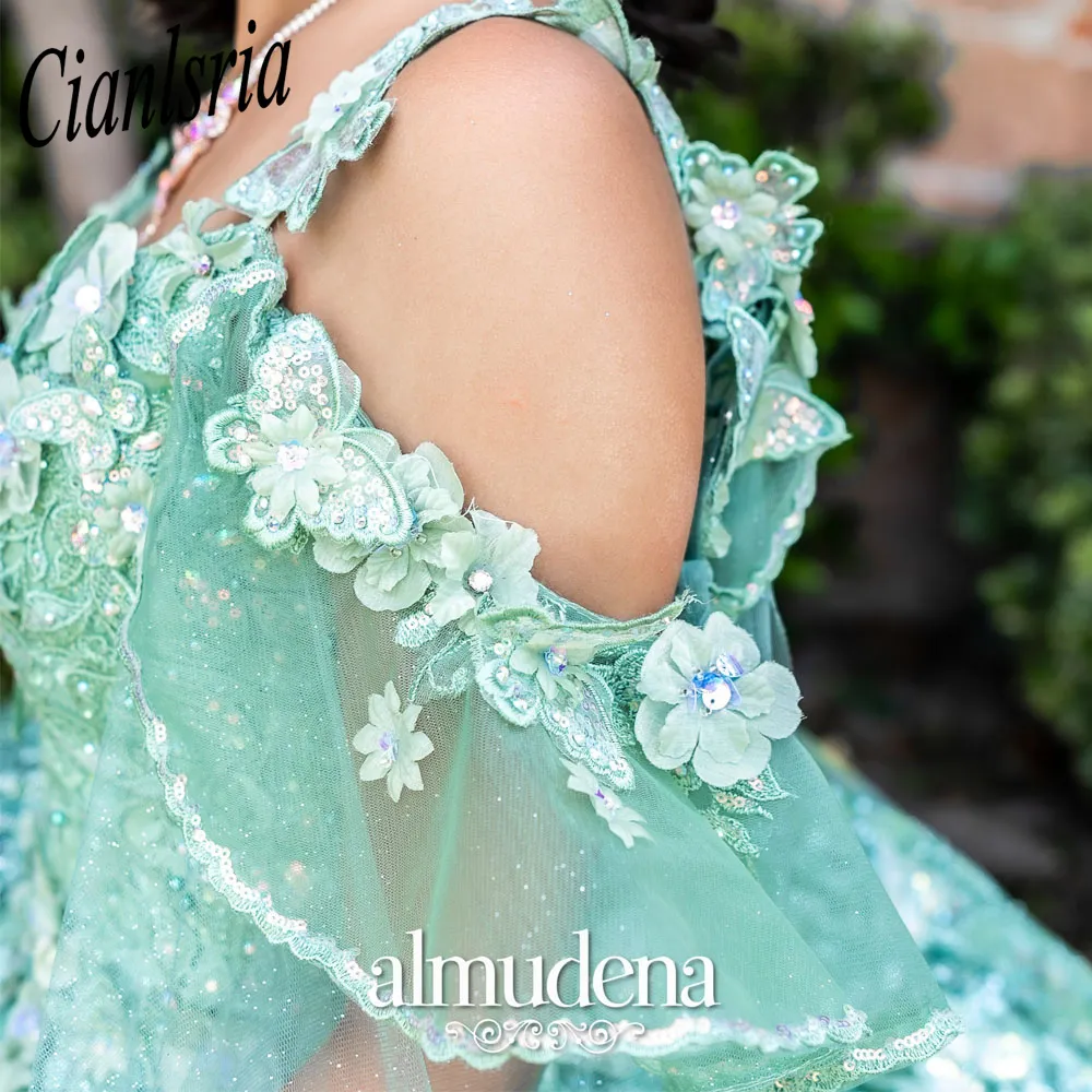 Robes de quinceanera bleu mint