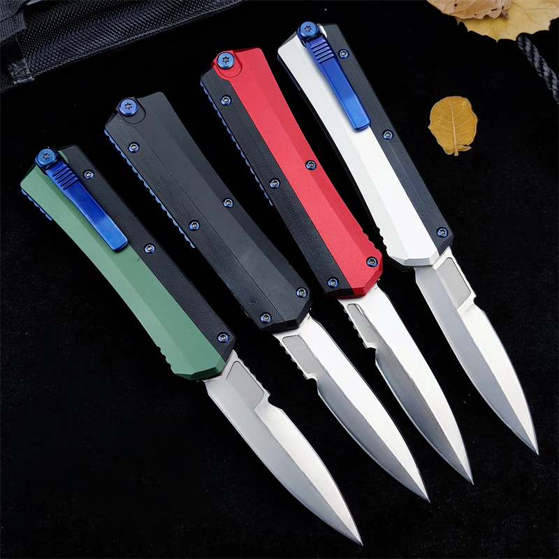 Couteau de poche tactique tactique extérieur d2 lame en aluminium alliage mange de survie