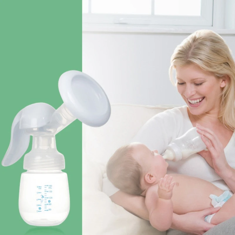 Versterker draagbare handmatige handmatige borstpomp baby voeding fles melkmassage comfortabel verstelbaar dringende borstpomp babygebruik