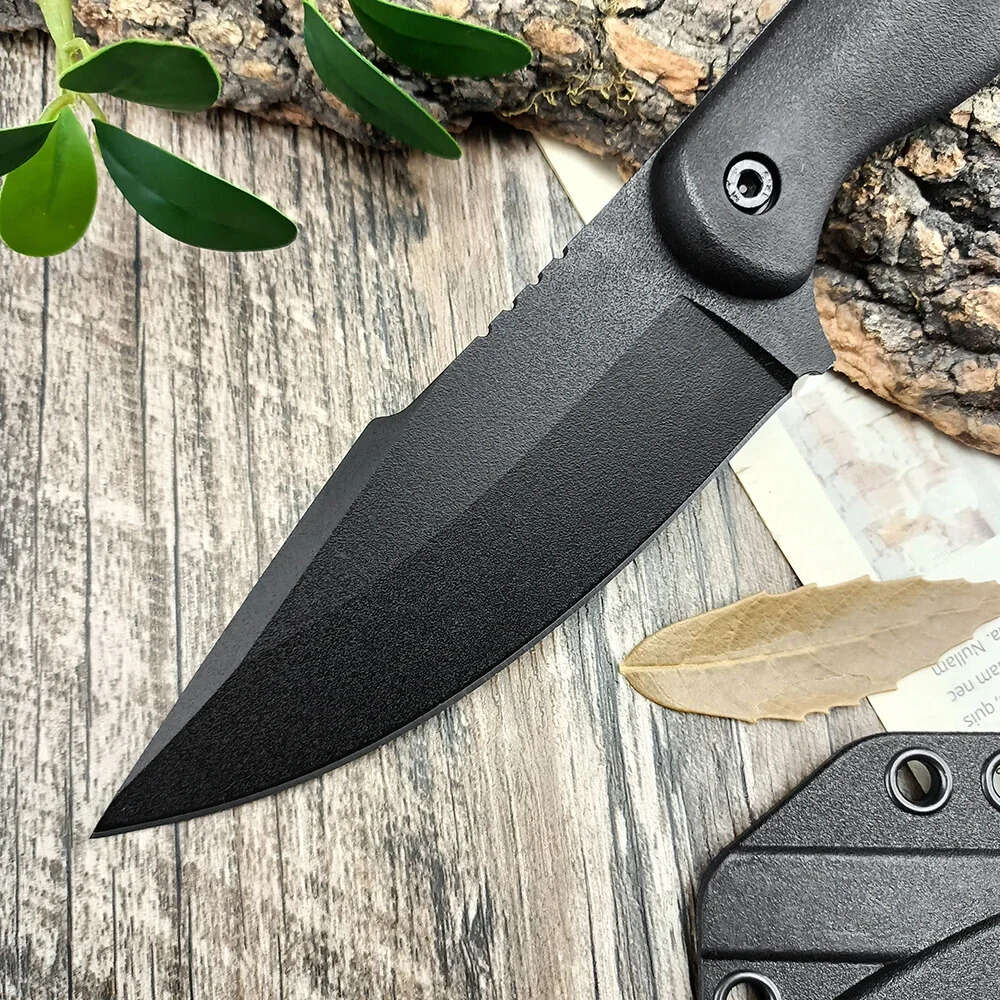 Harpoon Military Tactical Fixed Knife D2 Blade Nylon Glass Fiber Handle with Sheath Outdoor Portable Knives Camping Hunting Tool