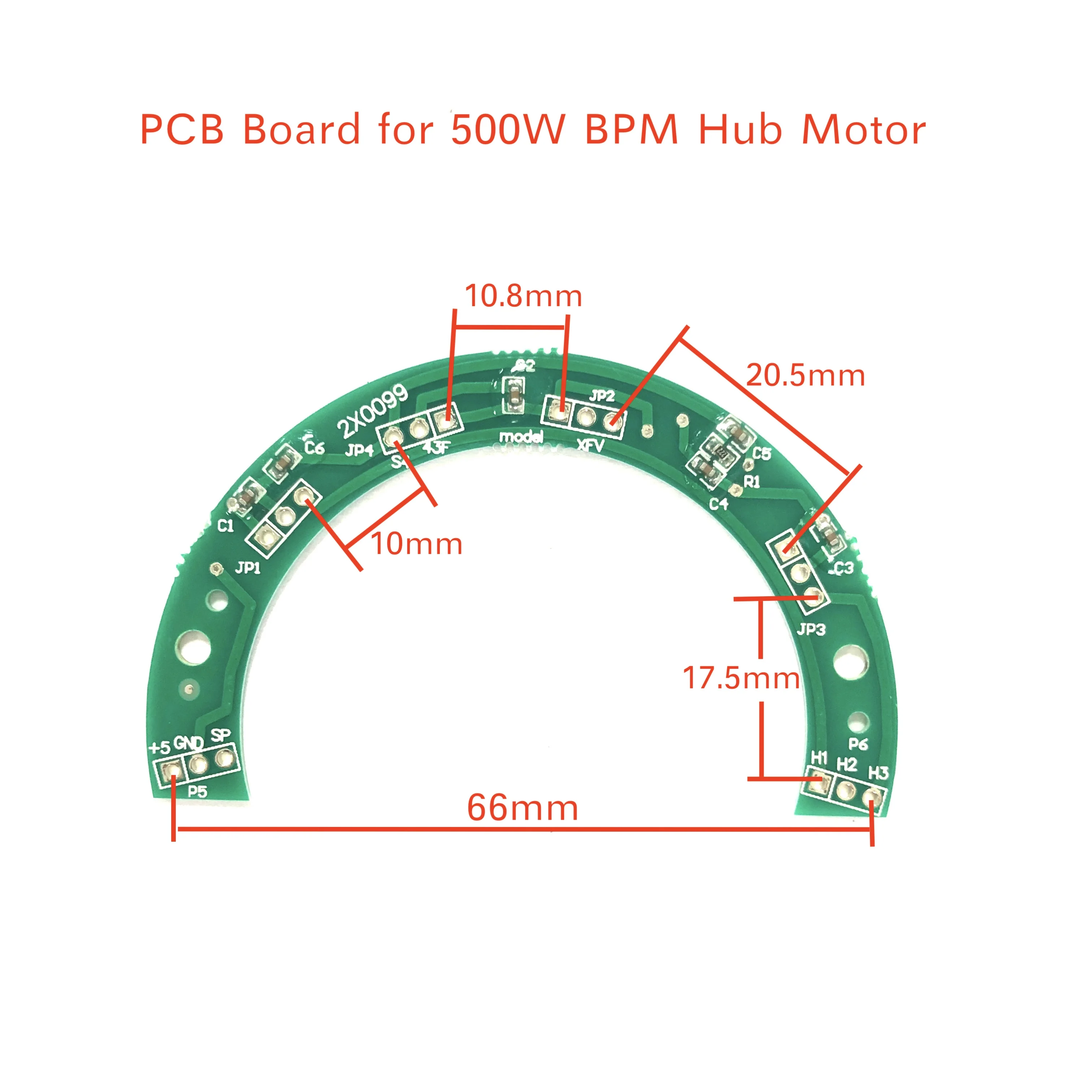 Accessori Scheda PCB Ebike 500W Modi mozzo marcato BPM Controllo Green Part il diagramma di cablaggio del sensore Hall