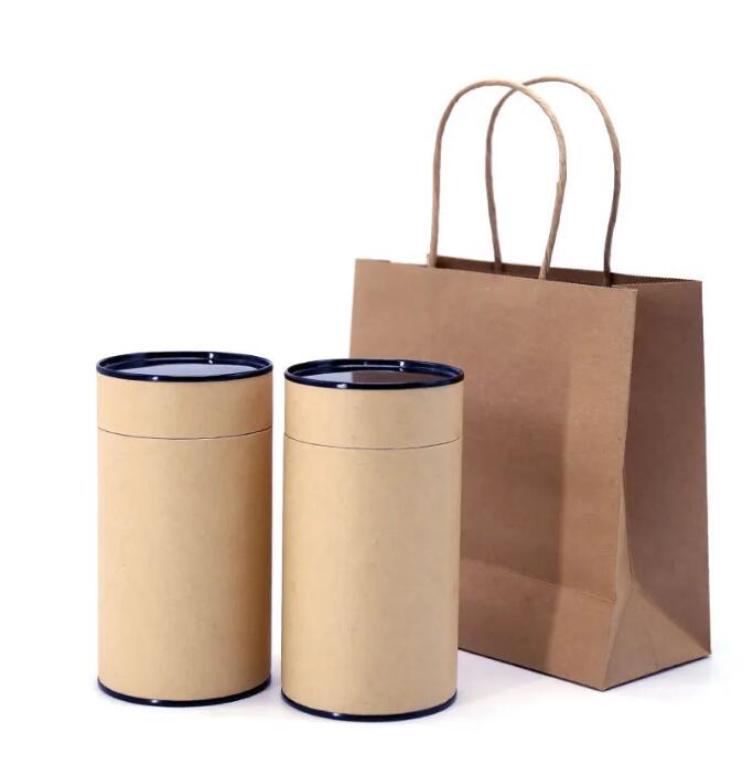Tea förpackningsrör ritrör inpackning förpackning grossist Kraft kaffe papper rör oljemålning cylinder
