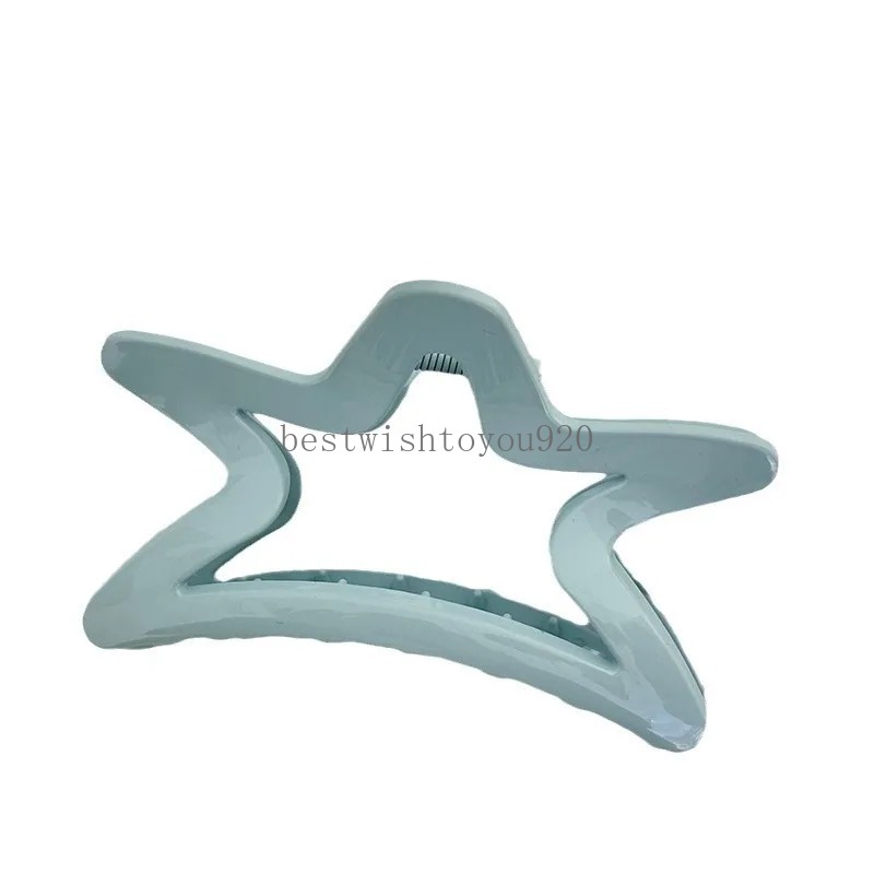 Clip di squalo Girls Blue Colore Starfish Gioometrica a stella Clip capelli coreano Tesinaggio capelli Accessori capelli femmine Accessori capelli Claw