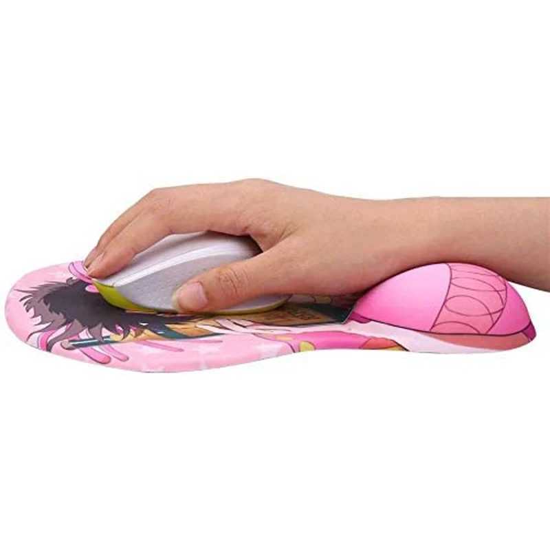 Mouse Pads Wrist Rests Sovawin JOJO Creative Cartoon Anime Pink3D Mouse Pad Sexy Chest Gel Silicone Mousepad With Wrist Rest Support Soft Breast Mat PC Y240423