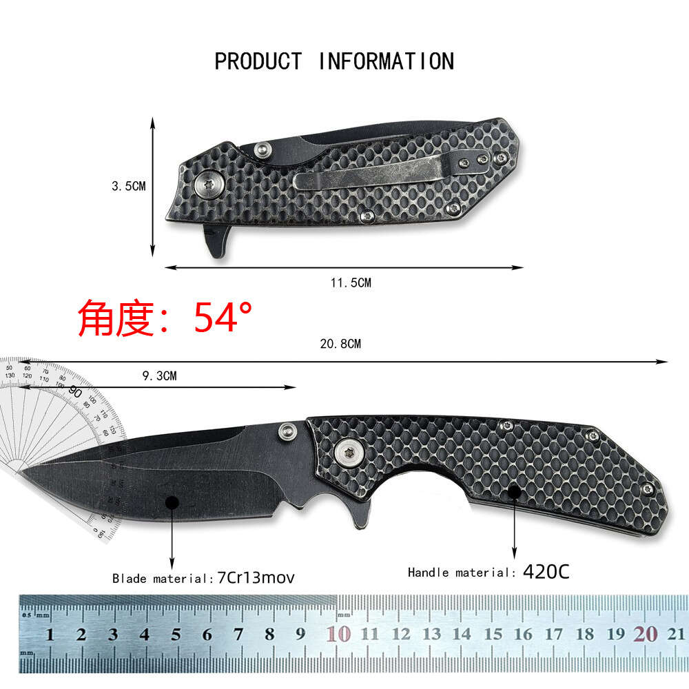 Tactische Strider SMF -vouwmes 7Cr13Mov Drop Point Blade 420 Staalgreep Pocket camping jachtmessen Survival EDC Tool
