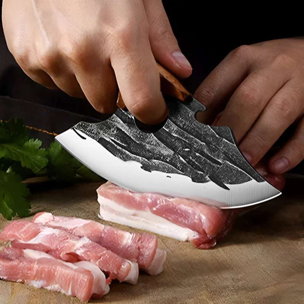 Skarp utbänkskniv, EDC Portable Fast Blade, Meat Cutter, Camping BBQ Knife, Kitchen Tools