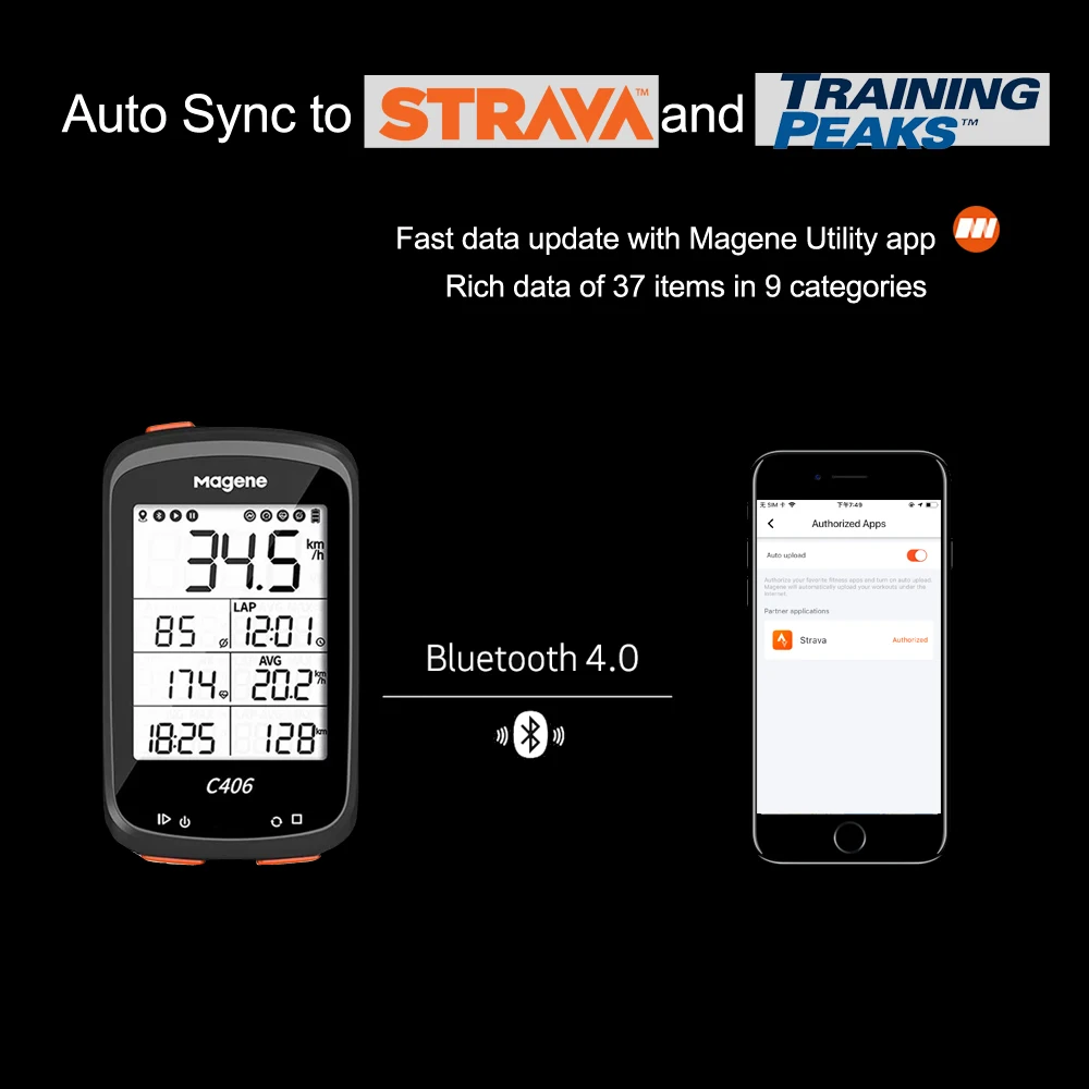 Tillbehör Magene C406 Bike GPS Computer MTB Road Cycle Smart Wireless Waterproof Cyclocomputer Garmin Bicycle Accessories for Bryton Wahoo