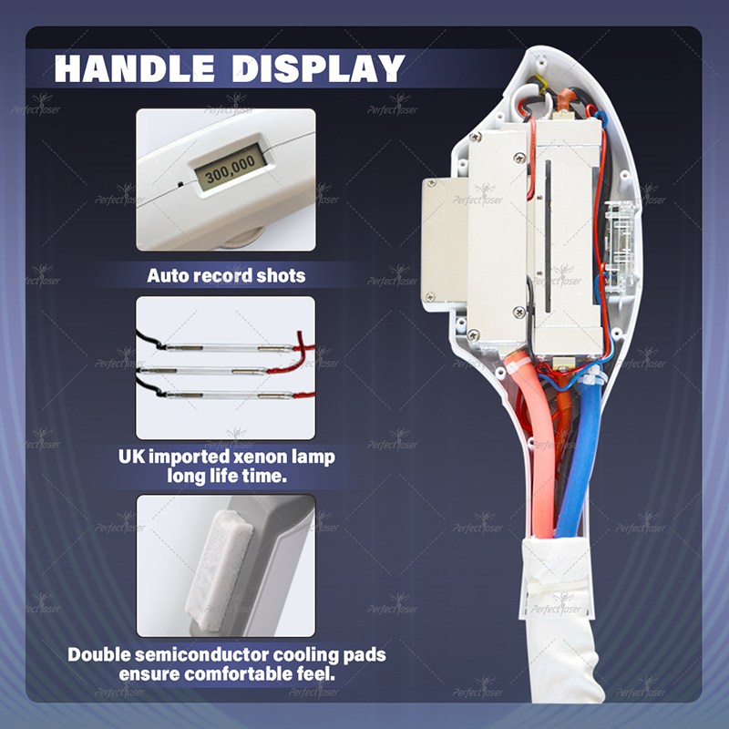 ポータブルELIGHT IPL OPT脱毛機スキンリンスレーザー2500Wパワー600000ショットウォーターエア半導体冷却激しいパルスライトELIGHTマシン