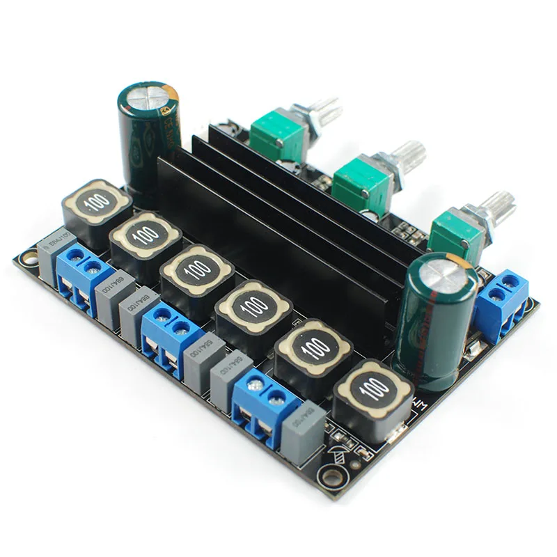 Förstärkare Unisian TPA3116 2.1 Amplifier Board HiFi HighPower TPA 3116 Digital Three Channels Subwoofer Amplifier Out 2x80W+100W