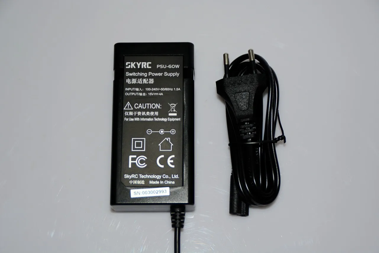 Şarj Cihazları Skyrc Güç Kaynağı Adaptörü AC/DC 15V 4A 60W RC Model Oyuncaklar Pil Dengesi Şarj Cihazı Imax B6 Imax B6 Mini Eu/US/UK/AU Fiş